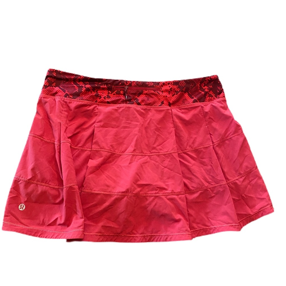 Lululemon red snakeskin skirt TALL version